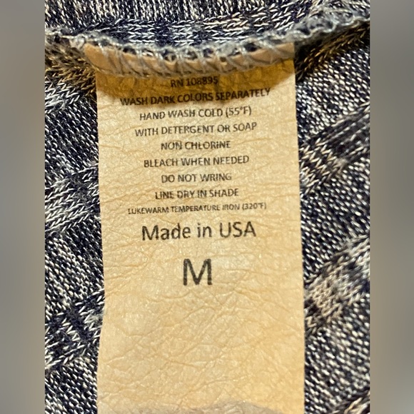 Short Sleeve, Long Open-Front Ribbed Cardigan, Navy/Grey - Picture 3 of 6